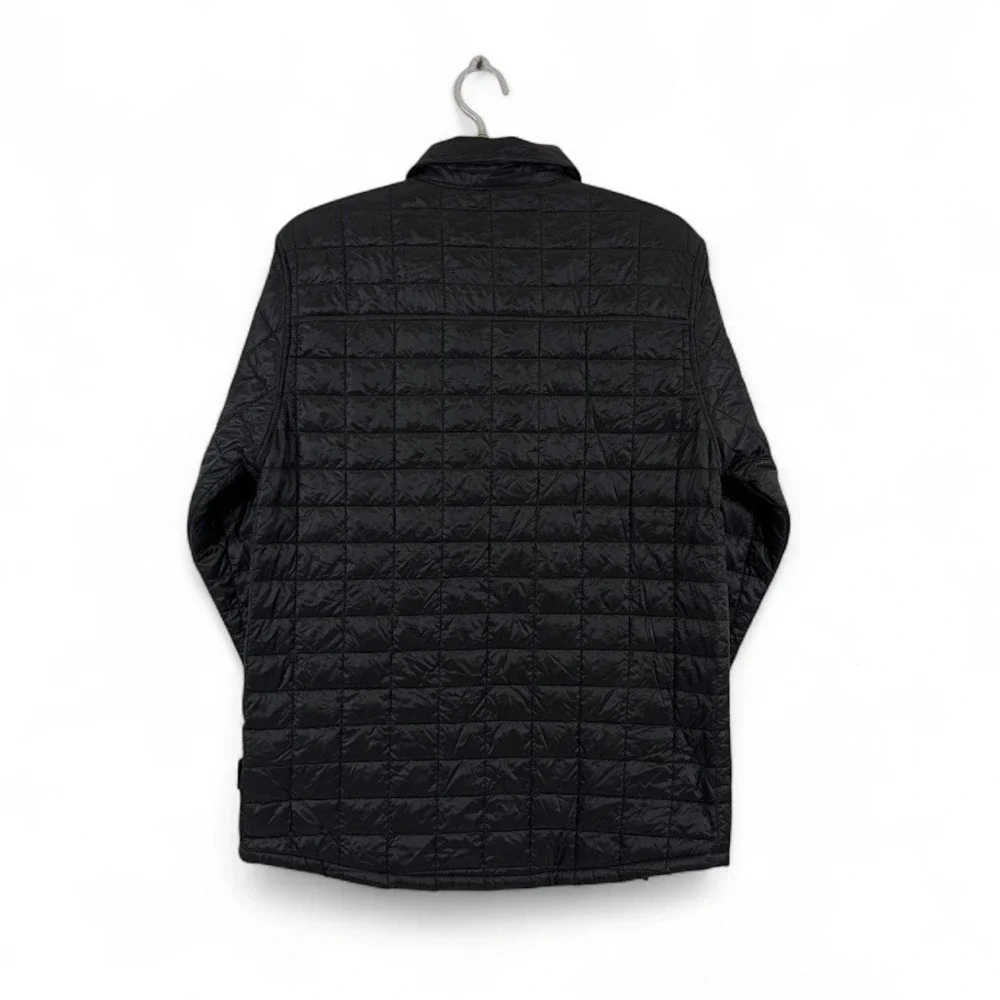 The North Face Thermoball Shirt Jacket Mens Black Logo Quilted Puffer Gorpcore‎